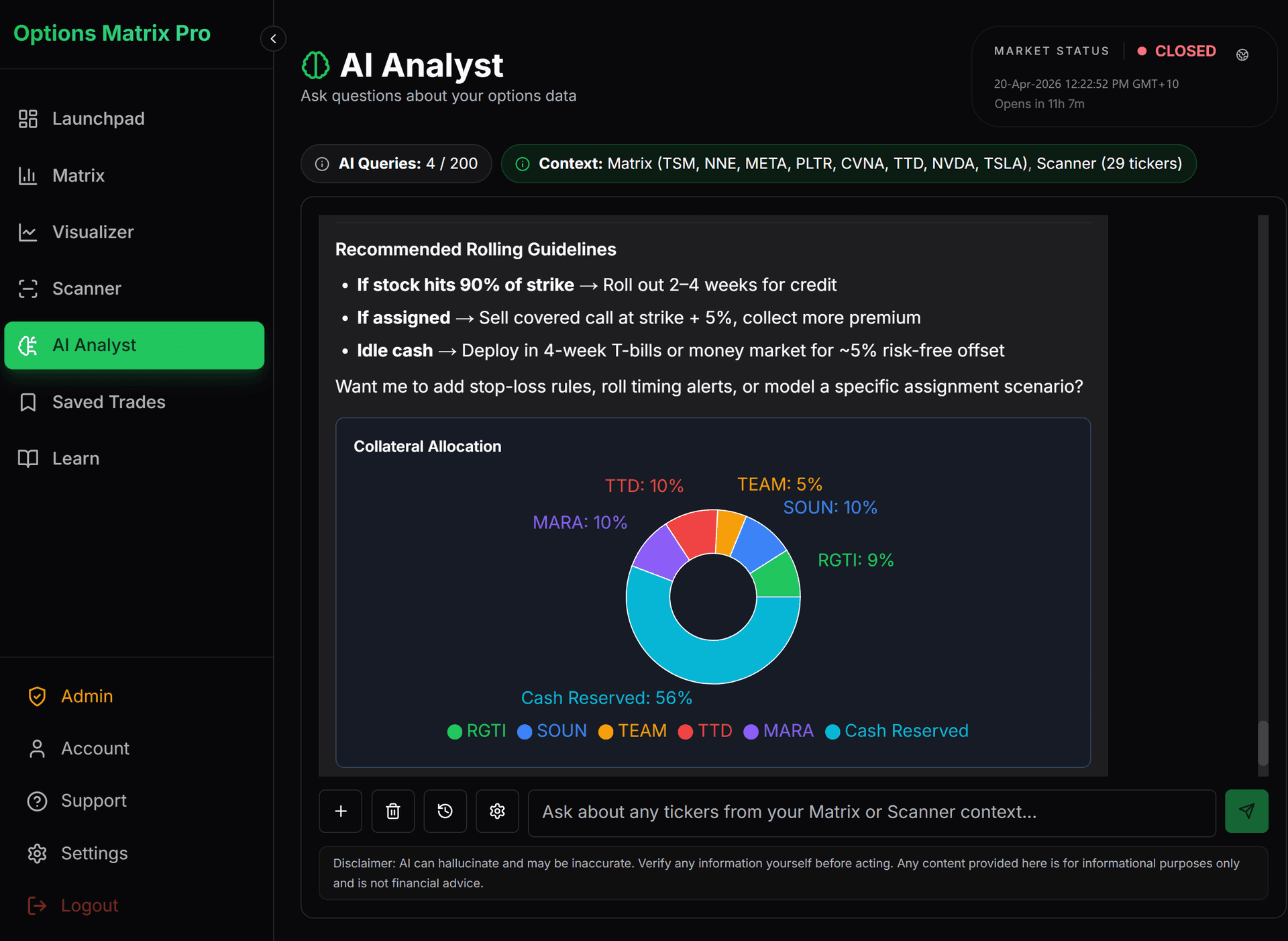 Options Matrix Pro - Options Income Command Centre | Options Matrix Pro